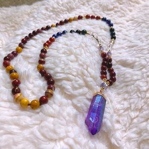 24 HRS SALE ONLY
 Natural Stones Crystal Necklace Mala